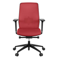 Surf Office Swing Chair | Meccanici sincroni, braccioli 3D, rosso / rosso fuoco