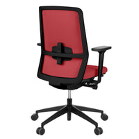 Surf Office Swing Chair | Meccanici sincroni, braccioli 3D, rosso / rosso fuoco