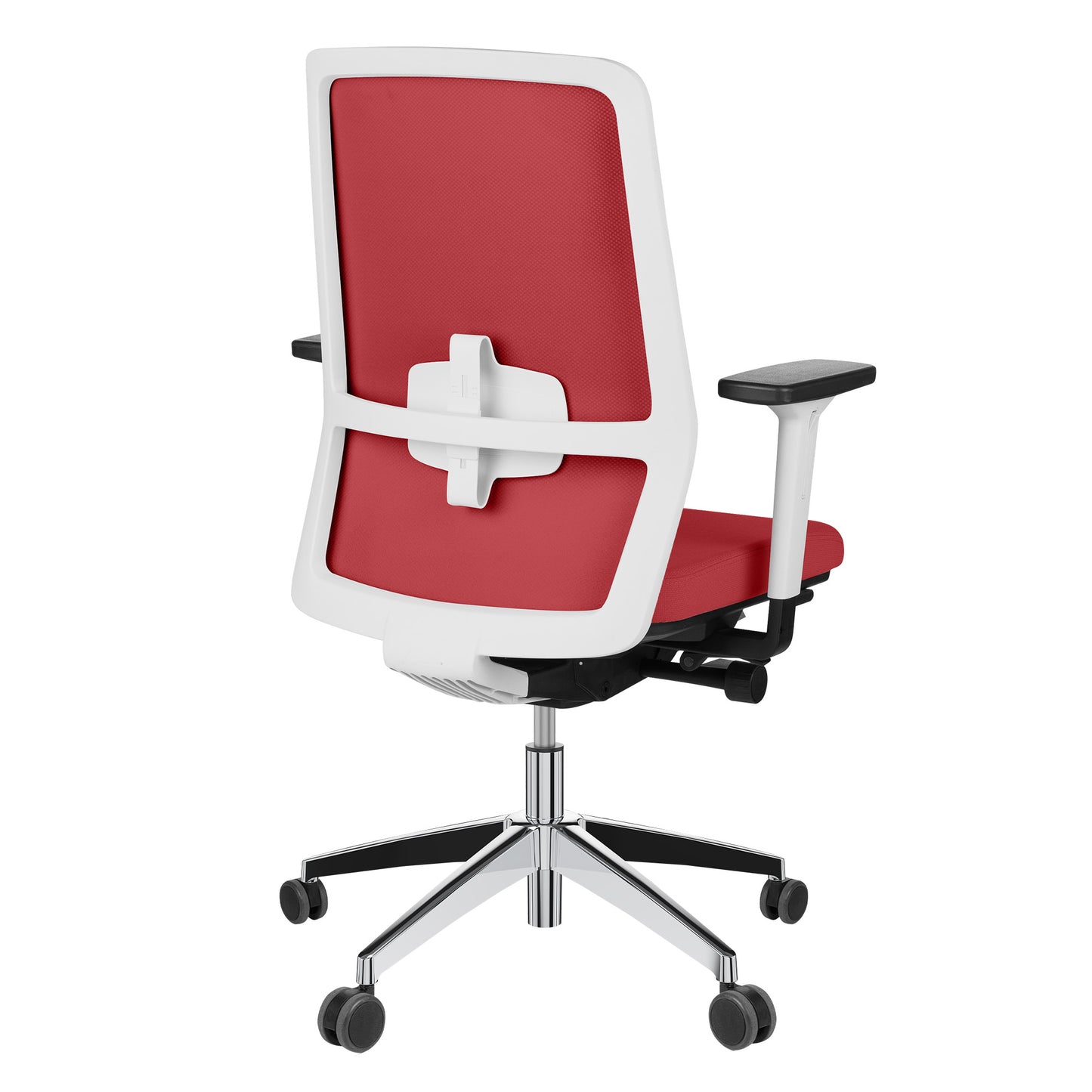 SURF Sedia oscillante per ufficio | Meccanici sincroni, braccioli 3D, rosso / rosso fuoco