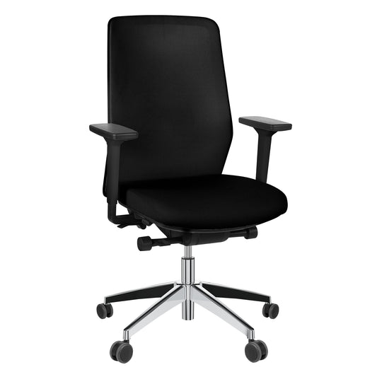 SURF office swivel chair | Synchronous mechanism, 3D armrests, black / coal black