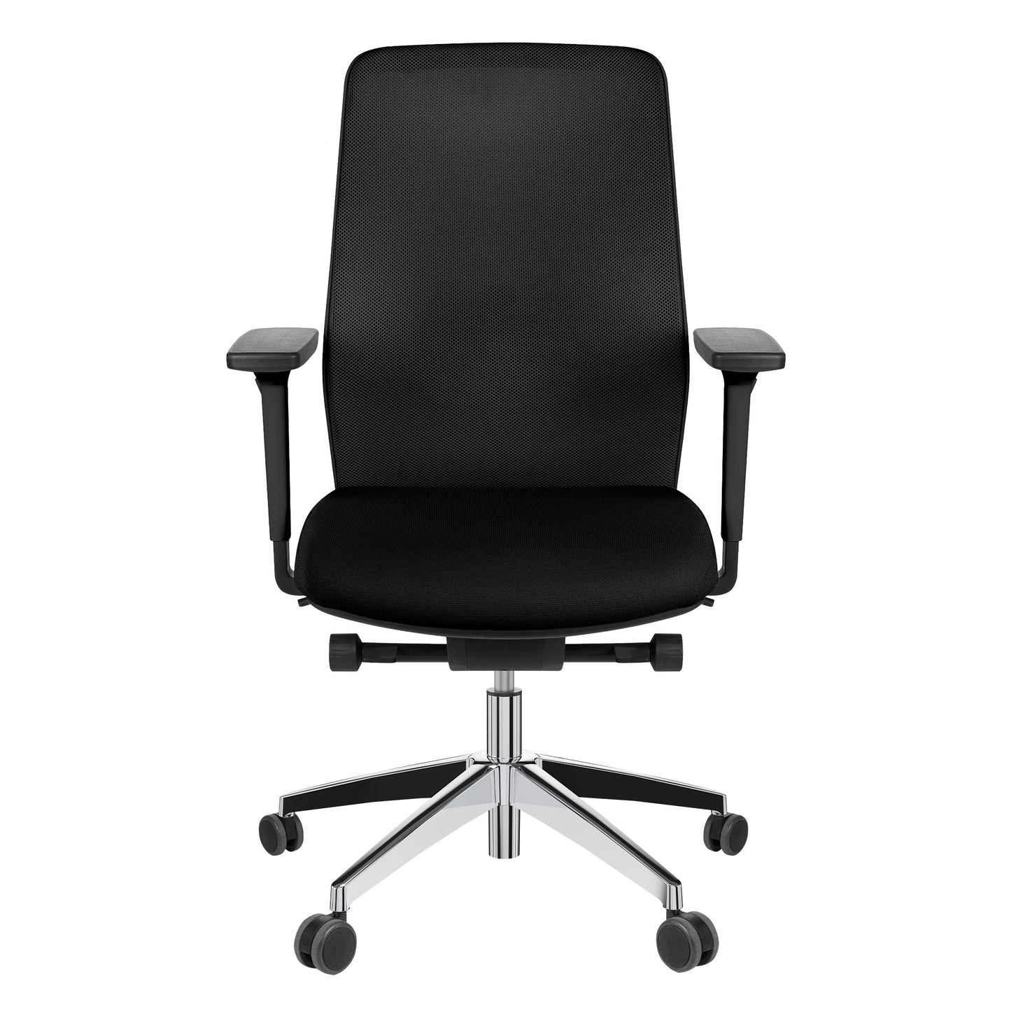 SURF office swivel chair | Synchronous mechanism, 3D armrests, black / coal black