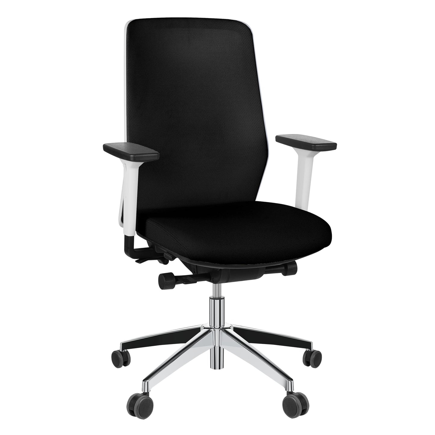 SURF office swivel chair | Synchronous mechanism, 3D armrests, black / coal black
