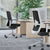 SURF office swivel chair | Synchronous mechanism, 3D armrests, black / coal black