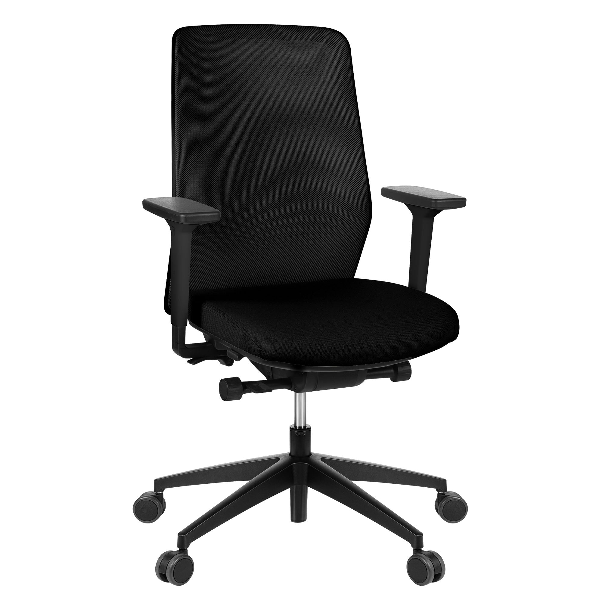SURF office swivel chair | Synchronous mechanism, 3D armrests, black / coal black