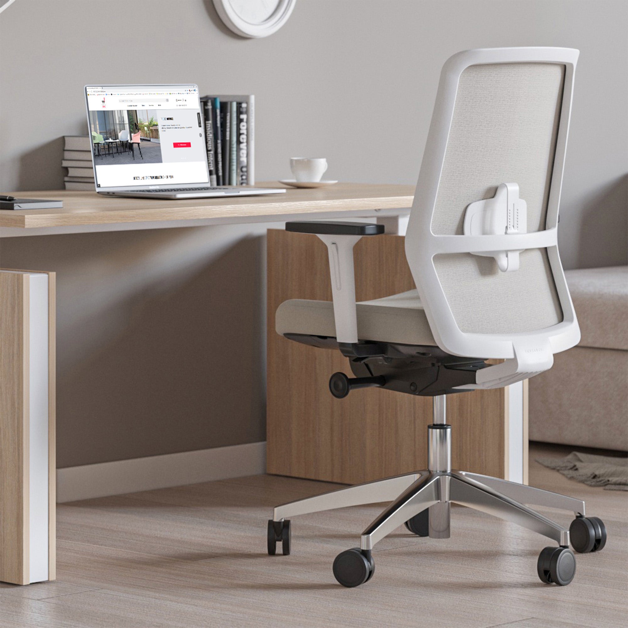 SURF office swivel chair | Synchronous mechanism, 3D armrests, black / coal black