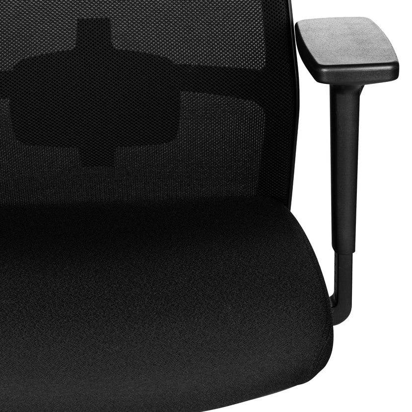 SURF office swivel chair | Synchronous mechanism, 3D armrests, black / coal black