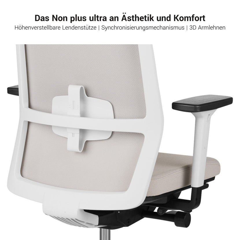 SURF office swivel chair | Synchronous mechanism, 3D armrests, black / coal black