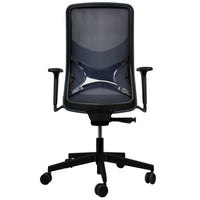 WIND office swivel chair | Mesh back grey-blue, seat black