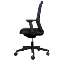 WIND office swivel chair | Mesh back grey-blue, seat black