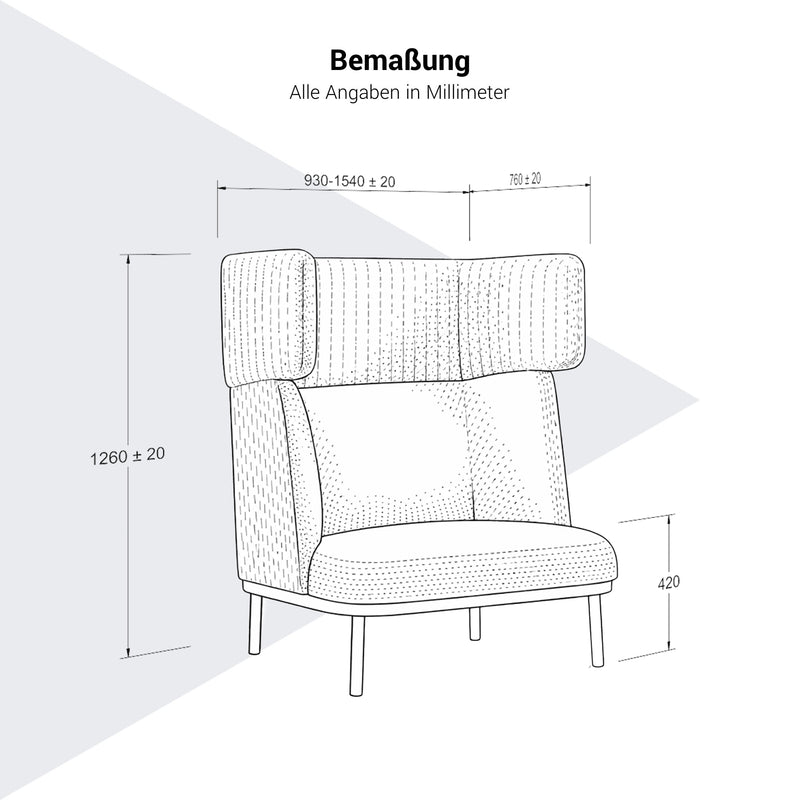 CALDERIS Lounge-Sessel | 4-Fuß-Gestell, Ein- oder Zweisitzer - 6 Main Image