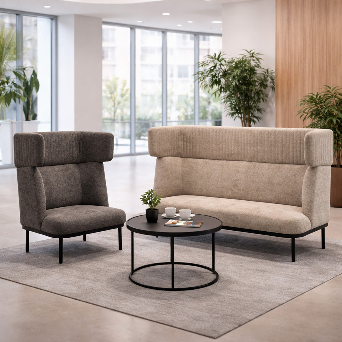 CALDERIS Lounge-Sessel | 4-Fuß-Gestell, Ein- oder Zweisitzer - 7 Lightbox Main Image