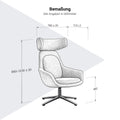 CALION Lounge-Sessel | Sternfuß, bis 150 kg belastbar, niedrige und hohe Variante - 11 Thumbnail Image