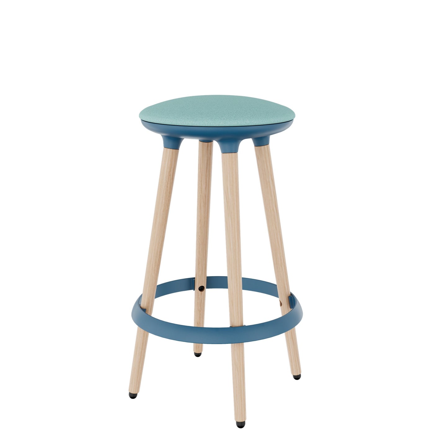 CANNIE Sitzhocker | Sitzhöhe 500 – 790 mm, Massivholz-Gestell