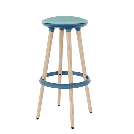 CANNIE Sitzhocker | Sitzhöhe 500 – 790 mm, Massivholz-Gestell