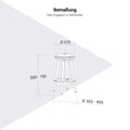CANNIE Sitzhocker | Sitzhöhe 500 – 790 mm, Massivholz-Gestell - 35 Thumbnail Image