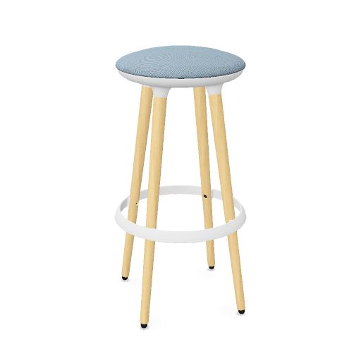 CANNIE Sitzhocker | Sitzhöhe 500 – 790 mm, Massivholz-Gestell