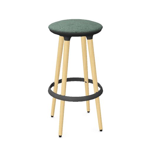 CANNIE Sitzhocker | Sitzhöhe 500 – 790 mm, Massivholz-Gestell