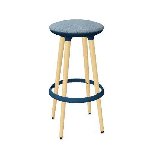 CANNIE Sitzhocker | Sitzhöhe 500 – 790 mm, Massivholz-Gestell