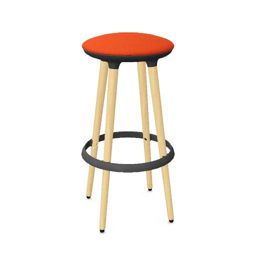 CANNIE Sitzhocker | Sitzhöhe 500 – 790 mm, Massivholz-Gestell