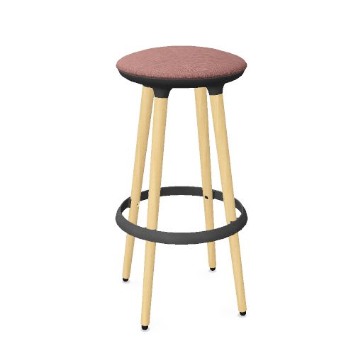 CANNIE Sitzhocker | Sitzhöhe 500 – 790 mm, Massivholz-Gestell