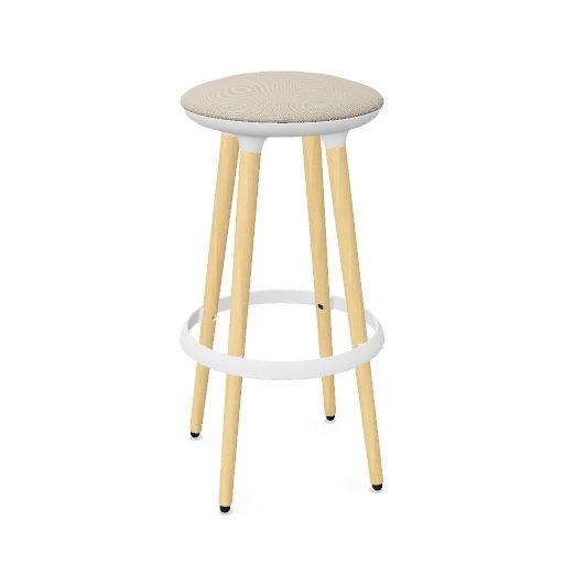 CANNIE Sitzhocker | Sitzhöhe 500 – 790 mm, Massivholz-Gestell