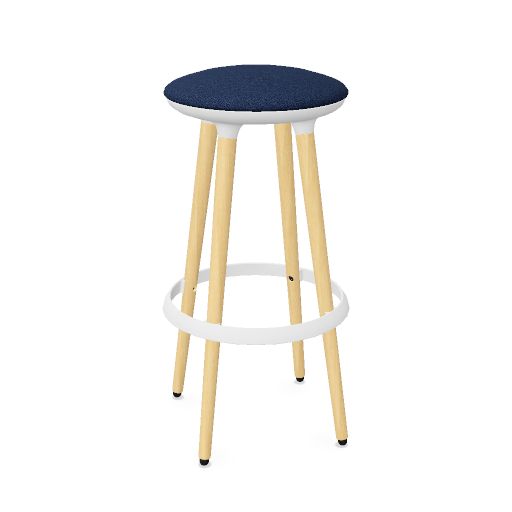 CANNIE Sitzhocker | Sitzhöhe 500 – 790 mm, Massivholz-Gestell