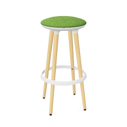 CANNIE Sitzhocker | Sitzhöhe 500 – 790 mm, Massivholz-Gestell