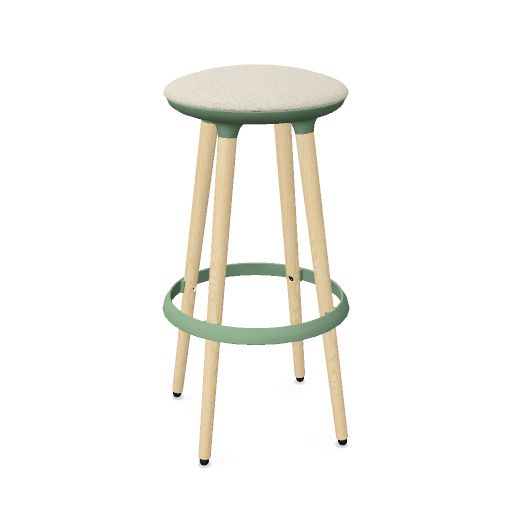 CANNIE Sitzhocker | Sitzhöhe 500 – 790 mm, Massivholz-Gestell