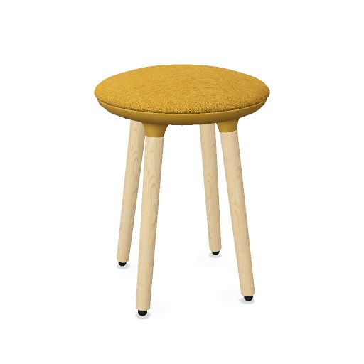 CANNIE Sitzhocker | Sitzhöhe 500 – 790 mm, Massivholz-Gestell