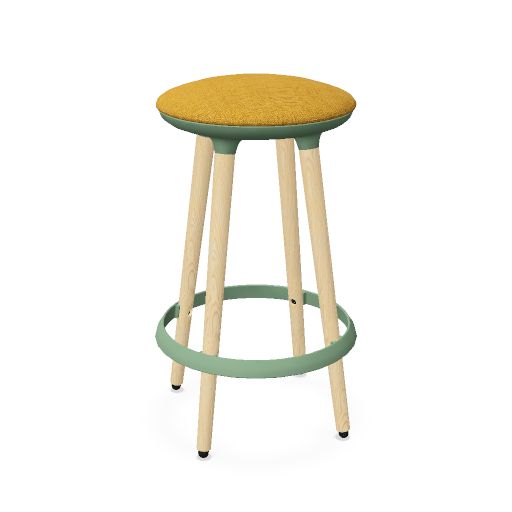 CANNIE Sitzhocker | Sitzhöhe 500 – 790 mm, Massivholz-Gestell