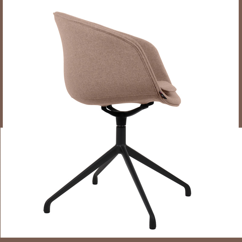 CHARLIE Conference Chair | 4-leg base, swivel, fixed armrests - 3 Main Image