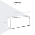 Armadio con ante scorrevoli CHOICE | 2 OH, 1600 x 740 mm, acero / bianco - 11 Thumbnail Image