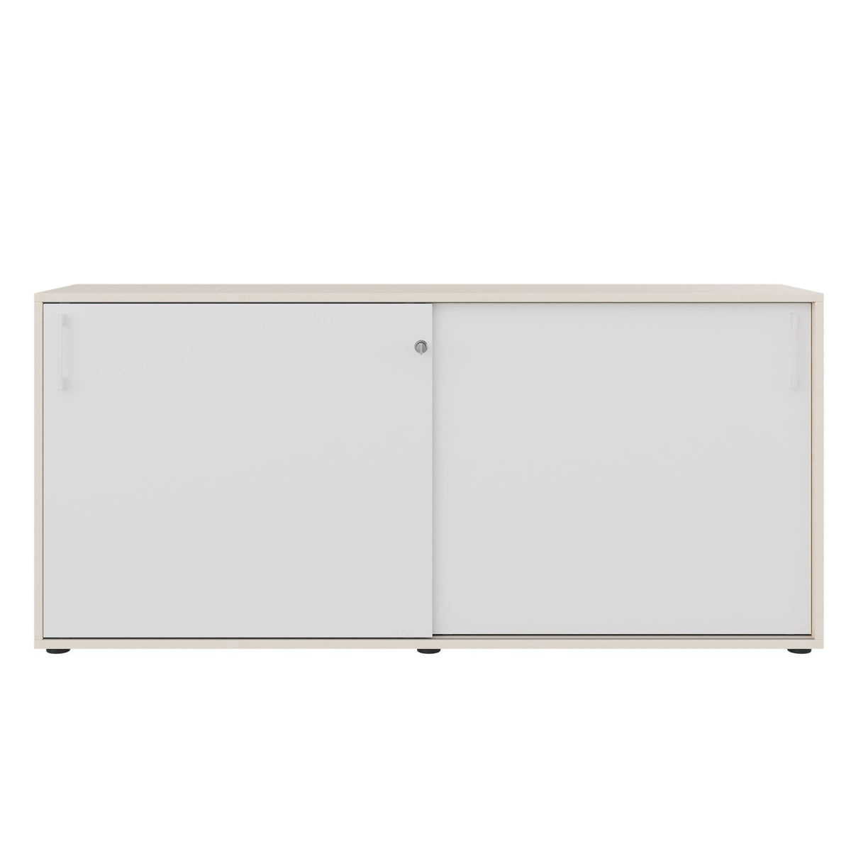 Armadio con ante scorrevoli CHOICE | 2 OH, 1600 x 740 mm, acero / bianco - 3 Lightbox Main Image