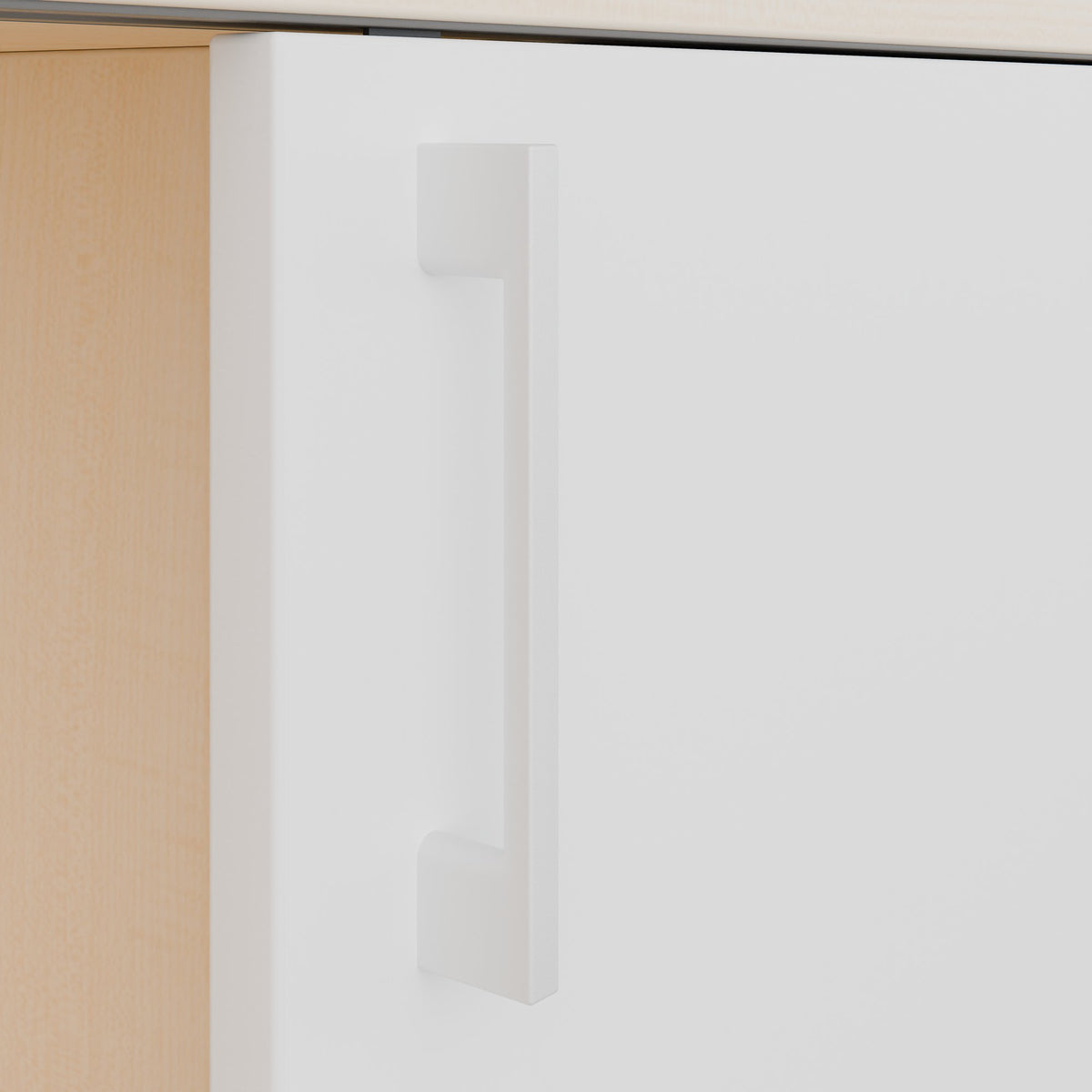 Armadio con ante scorrevoli CHOICE | 2 OH, 1600 x 740 mm, acero / bianco - 6 Lightbox Main Image