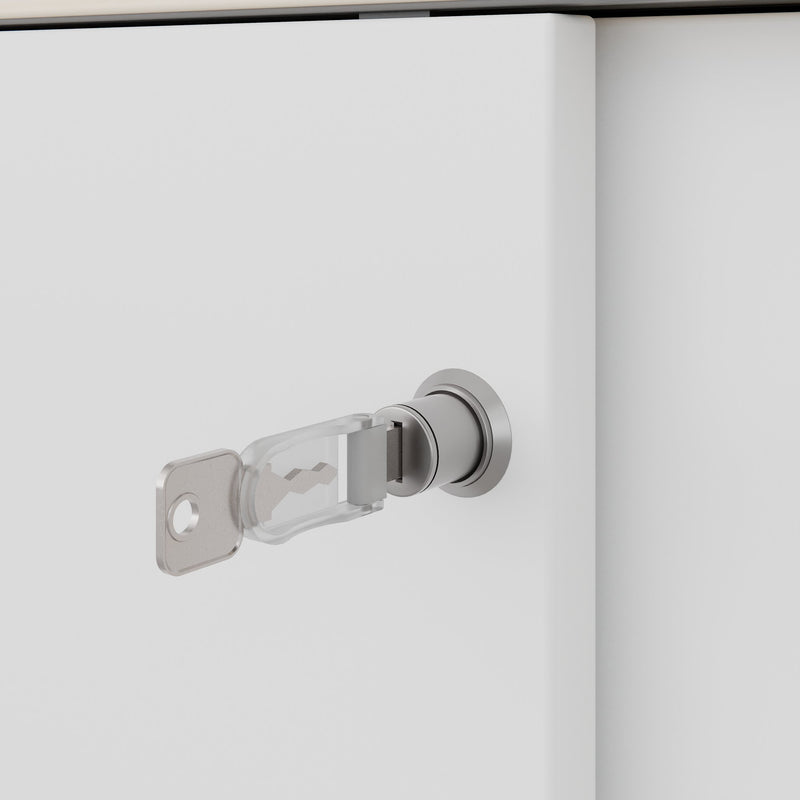 Armadio con ante scorrevoli CHOICE | 2 OH, 1600 x 740 mm, acero / bianco - 7 Main Image