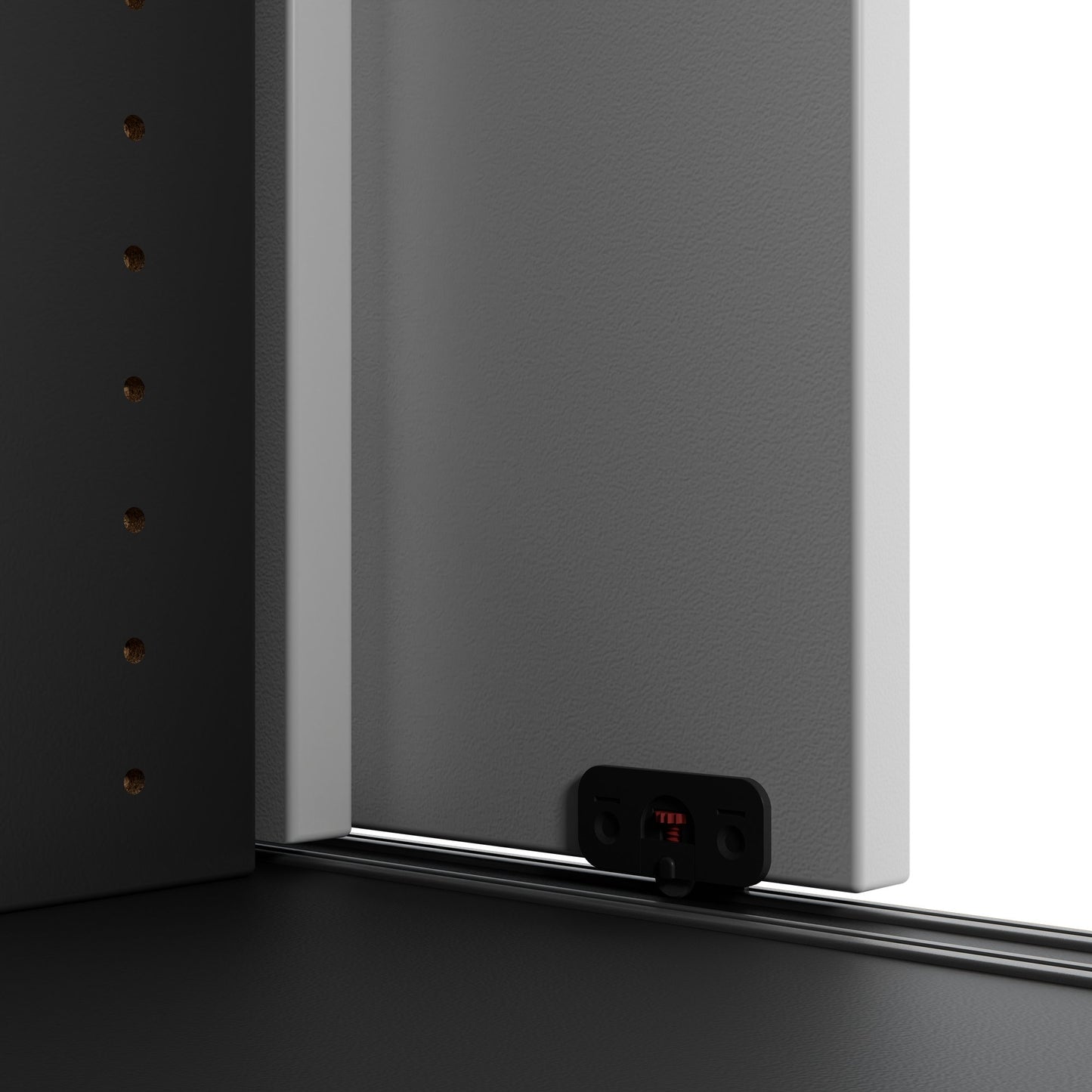 Armadio con ante scorrevoli CHOICE | 2 ripiani superiori, 1600 x 740 mm, antracite / bianco