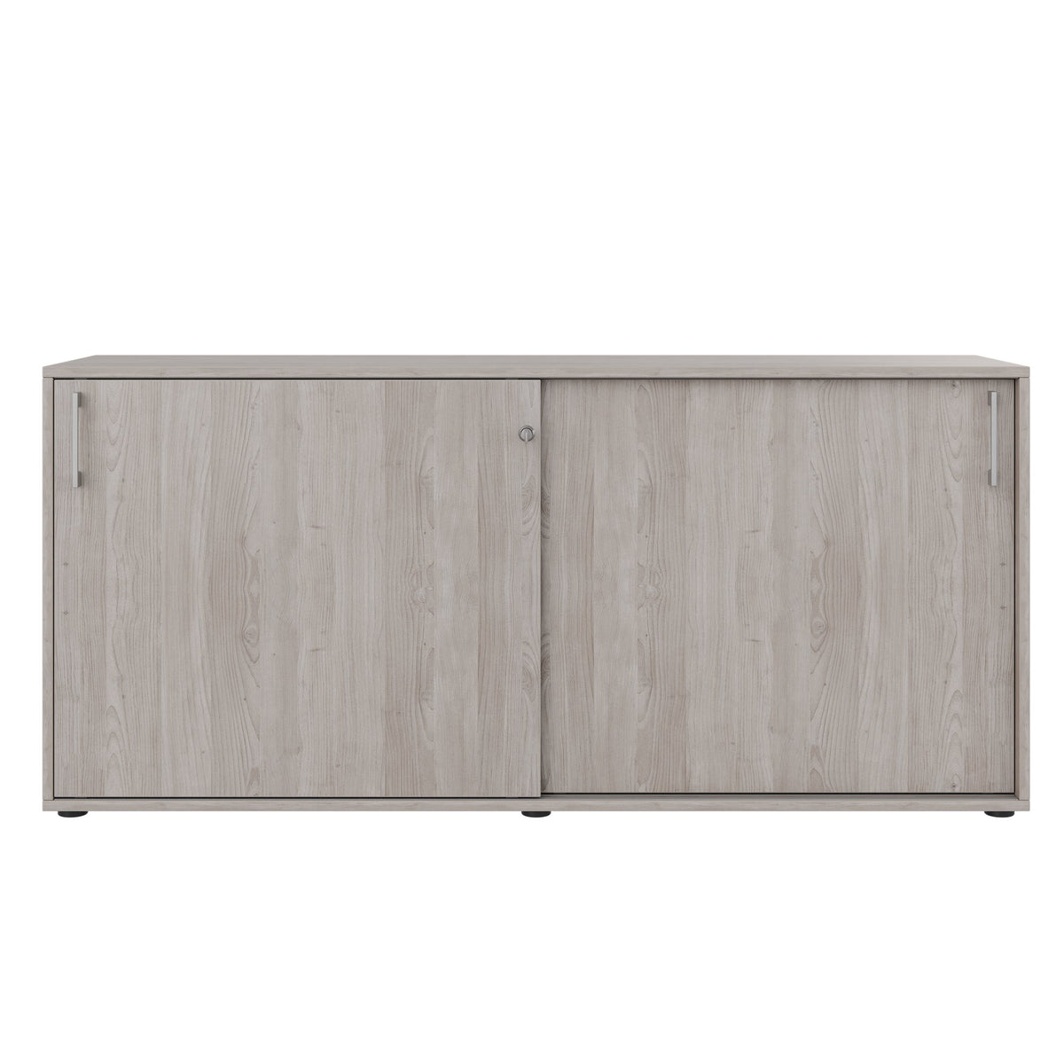 Armadio con ante scorrevoli CHOICE | 2 ripiani superiori, 1600 x 740 mm, rovere nordico grigio - 3 Lightbox Main Image