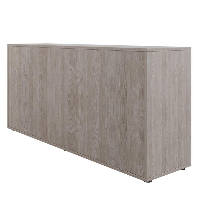 Armadio con ante scorrevoli CHOICE | 2 ripiani superiori, 1600 x 740 mm, rovere nordico grigio - 5 Main Image