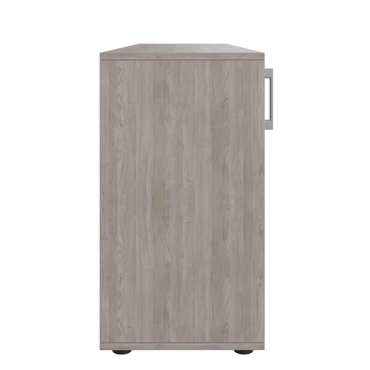 Armadio con ante scorrevoli CHOICE | 2 ripiani superiori, 1600 x 740 mm, rovere nordico grigio - 4 Lightbox Main Image