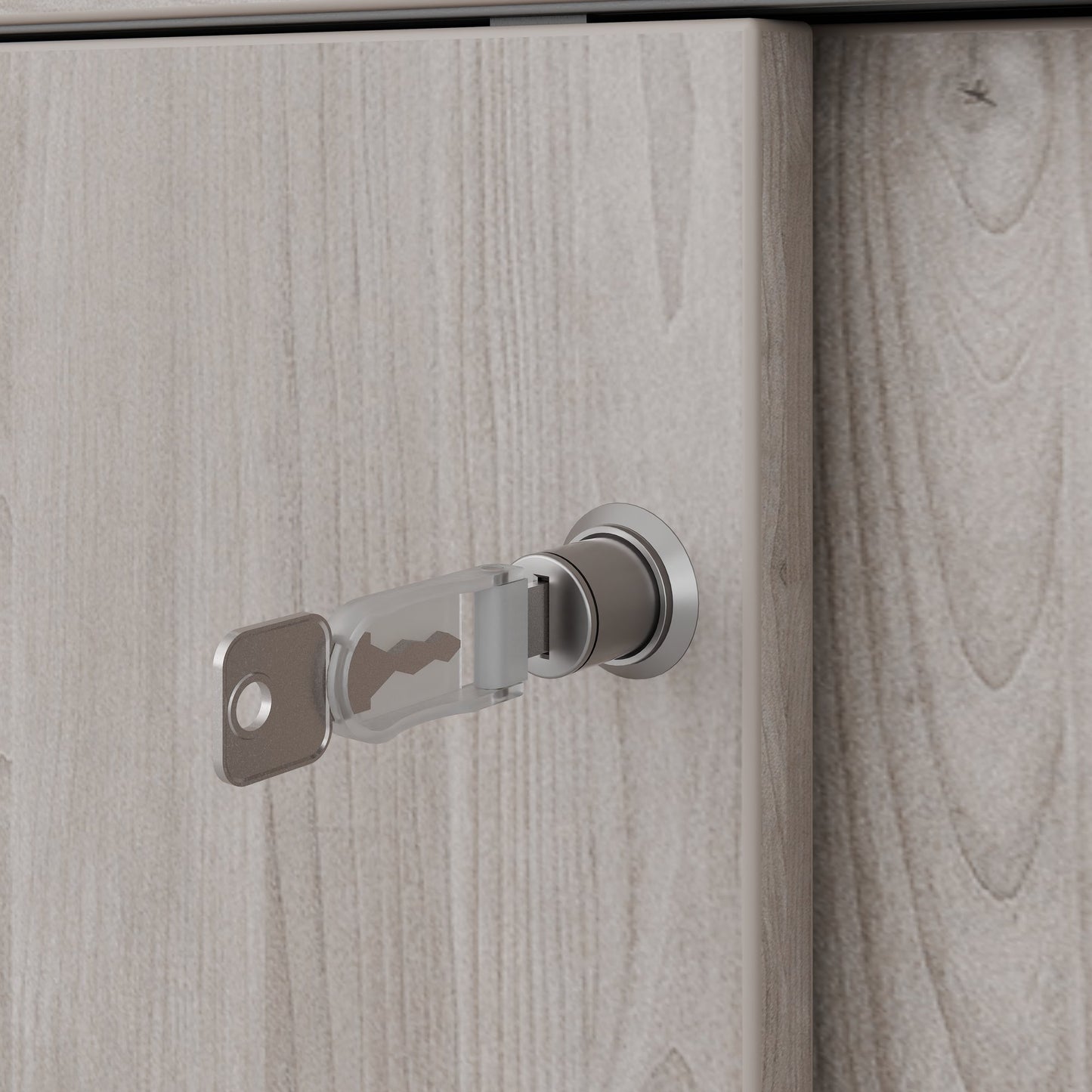 Armadio con ante scorrevoli CHOICE | 2 ripiani superiori, 1600 x 740 mm, rovere nordico grigio