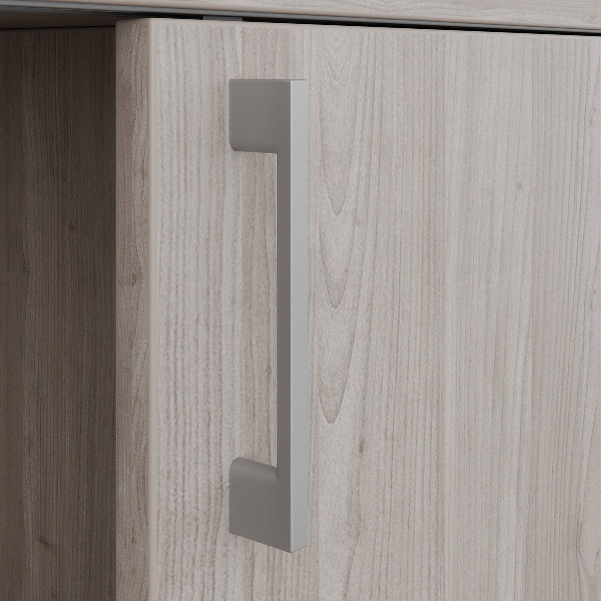 Armadio con ante scorrevoli CHOICE | 2 ripiani superiori, 1600 x 740 mm, rovere nordico grigio - 6 Lightbox Main Image