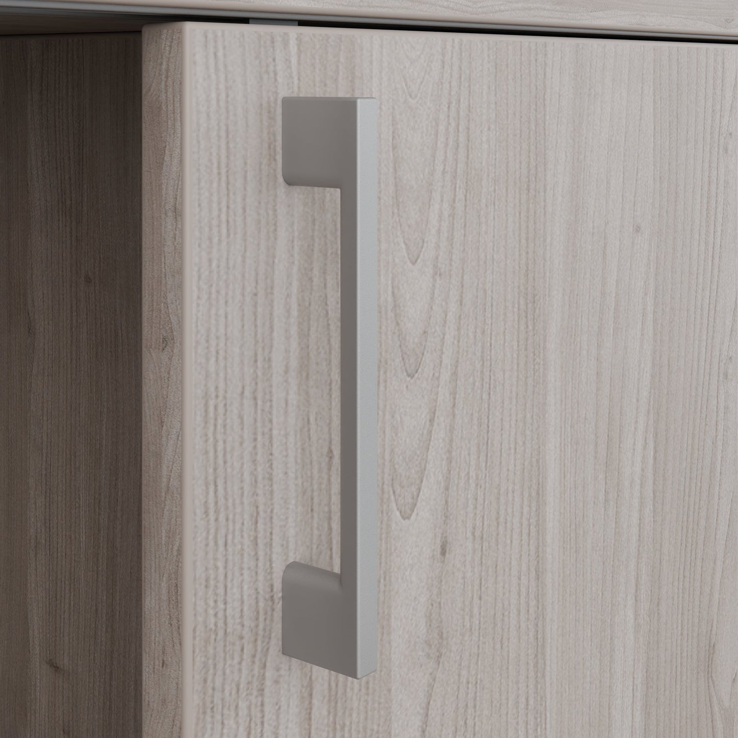 Armadio con ante scorrevoli CHOICE | 2 ripiani superiori, 1600 x 740 mm, rovere nordico grigio