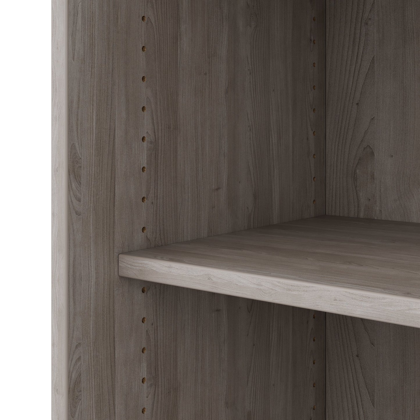 Armadio con ante scorrevoli CHOICE | 2 ripiani superiori, 1600 x 740 mm, rovere nordico grigio