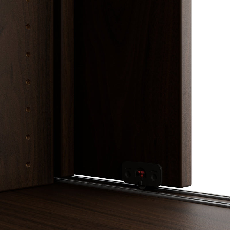 CHOICE sliding door wardrobe | 2 OH, 1600 x 740 mm, walnut - 10 Main Image