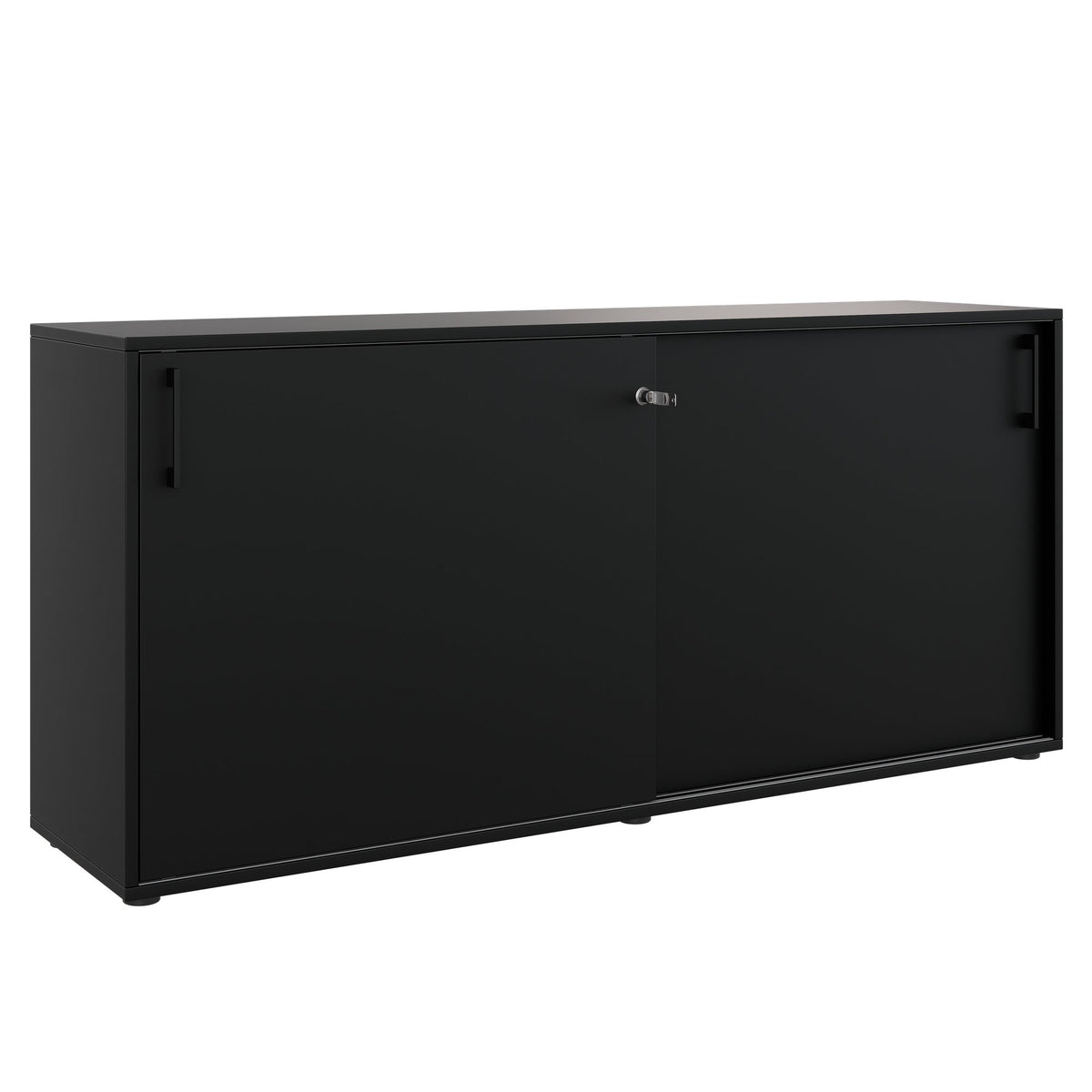CHOICE sliding door wardrobe | 2 shelves, 1600 x 740 mm, black - 1 Lightbox Main Image