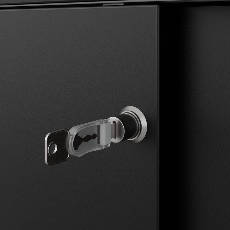 CHOICE sliding door wardrobe | 2 shelves, 1600 x 740 mm, black - 7 Main Image