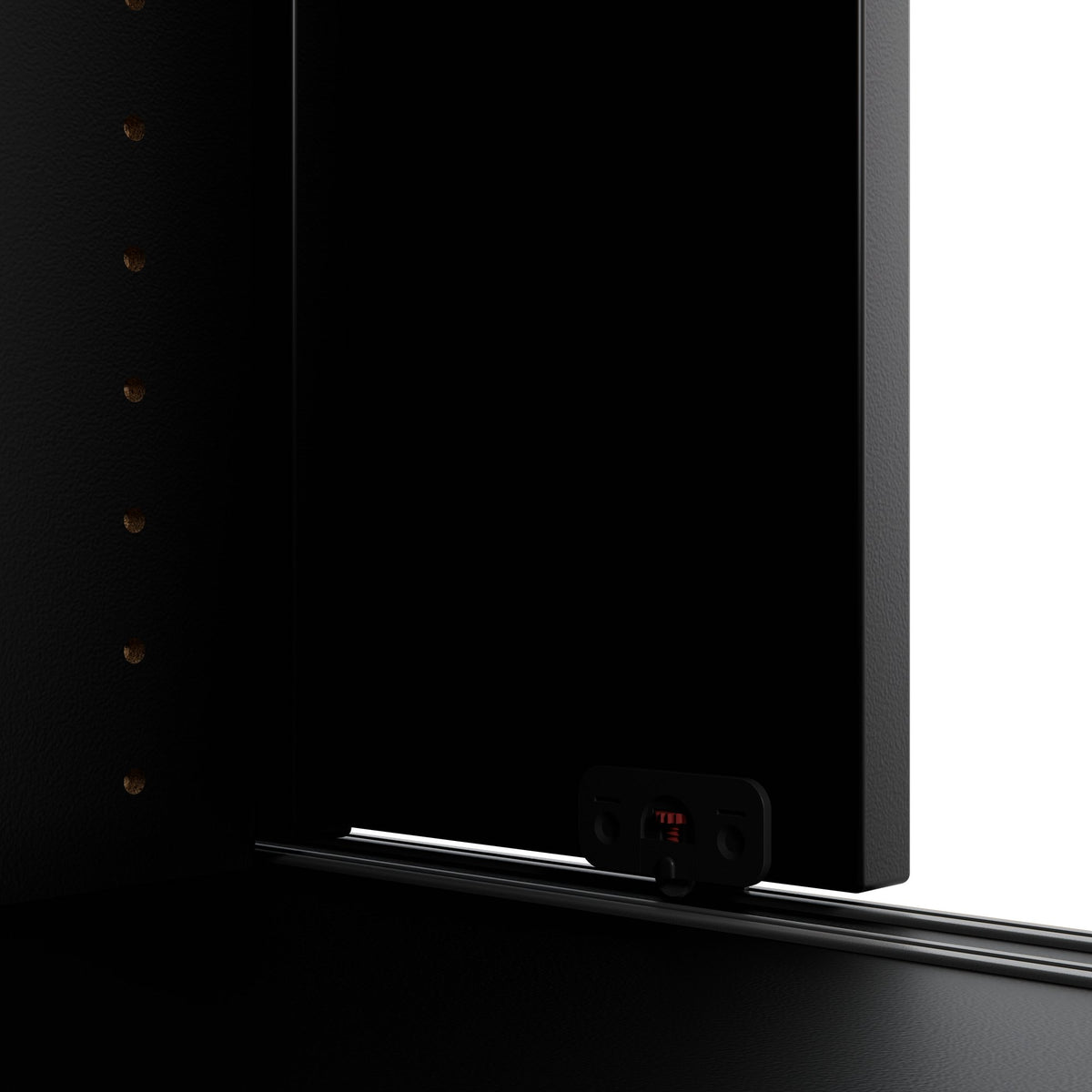 CHOICE sliding door wardrobe | 2 shelves, 1600 x 740 mm, black - 10 Lightbox Main Image