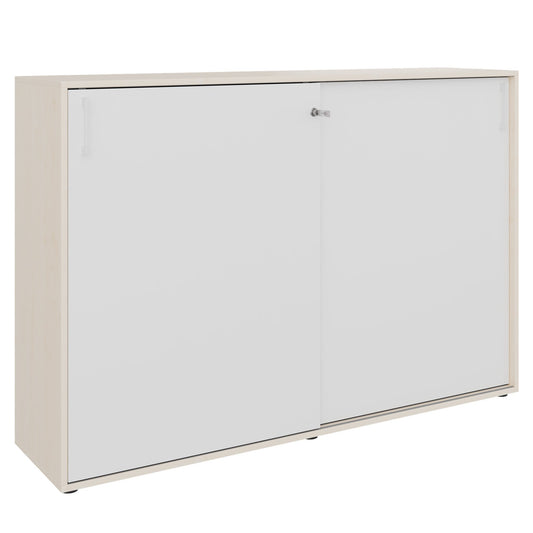 Armoire à portes coulissantes CHOICE | 3 OH, 1600 x 1095 mm, érable / blanc