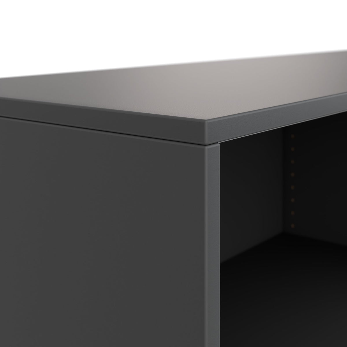 Armadio con ante scorrevoli CHOICE | 3 ripiani, 1600 x 1095 mm, antracite / bianco - 8 Lightbox Main Image