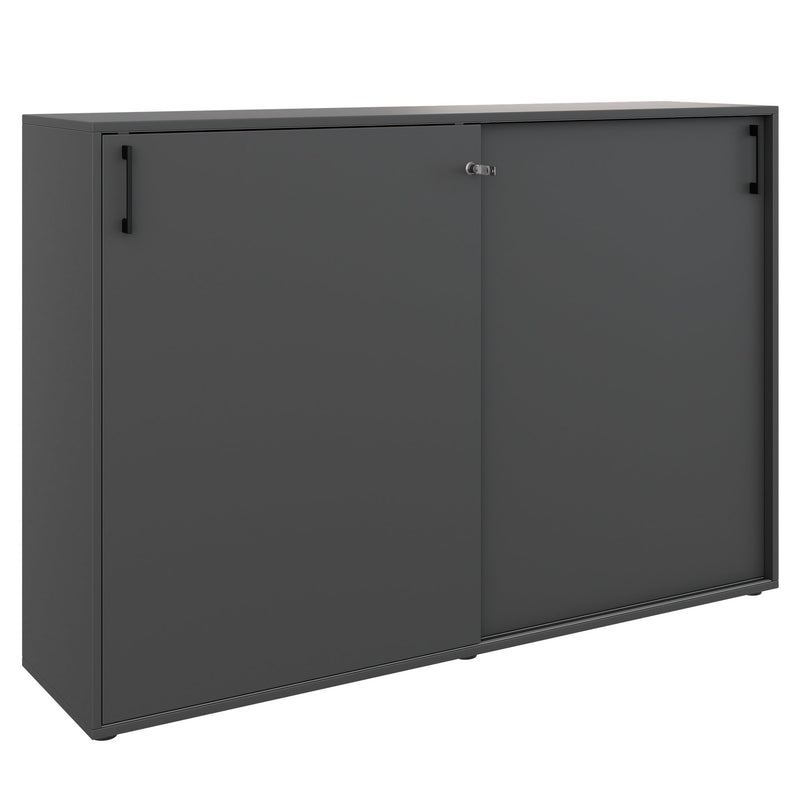 CHOICE sliding door wardrobe | 3 OH, 1600 x 1095 mm, anthracite - 1 Main Image